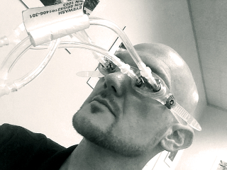 Illustration for article titled Any Guesses As To What These Bizarro Goggles Are Used For?